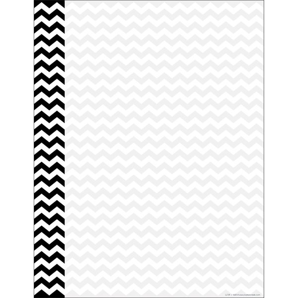 Barker Creek Black Chevron Computer Paper, 50 sheets/Package 739